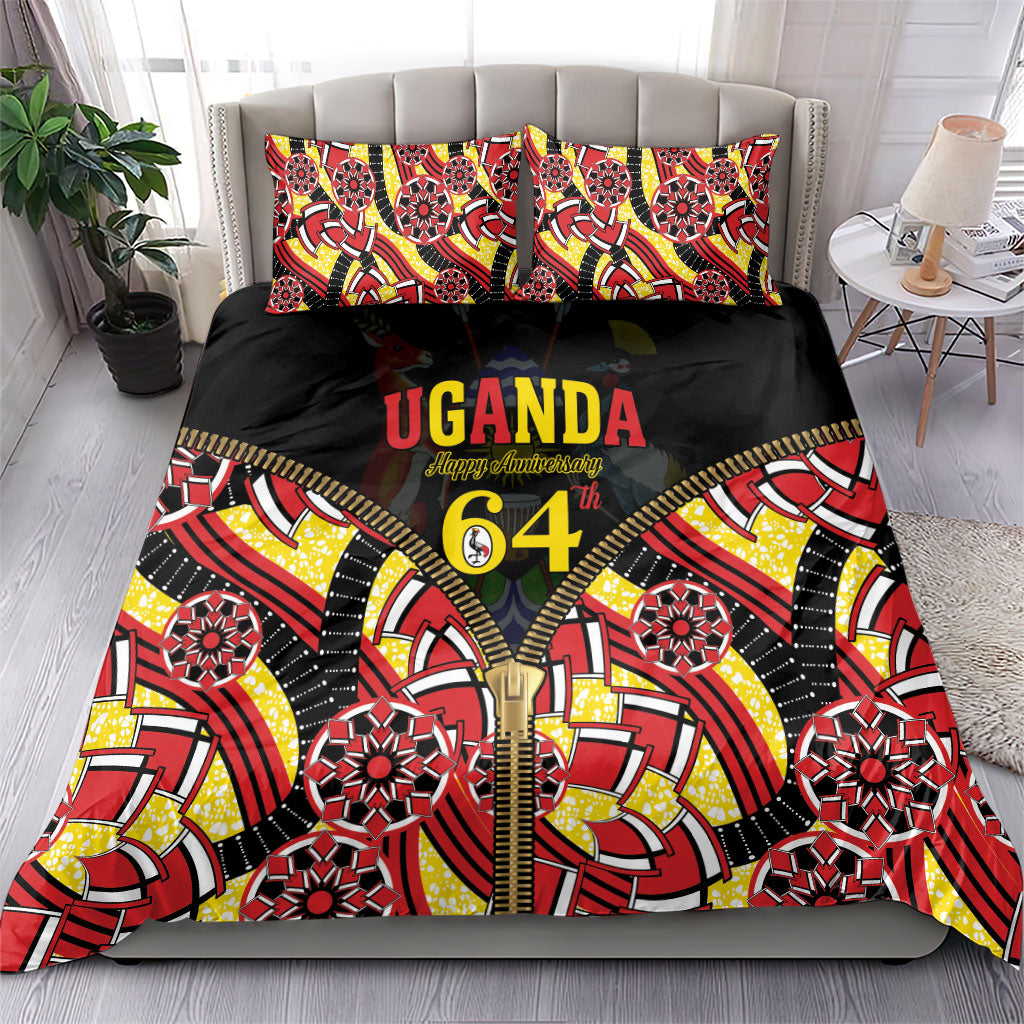 Uganda 64th Anniversary Bedding Set Happy Independence Day