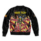 Personalised Uganda 64th Anniversary Bomber Jacket Happy Independence Day