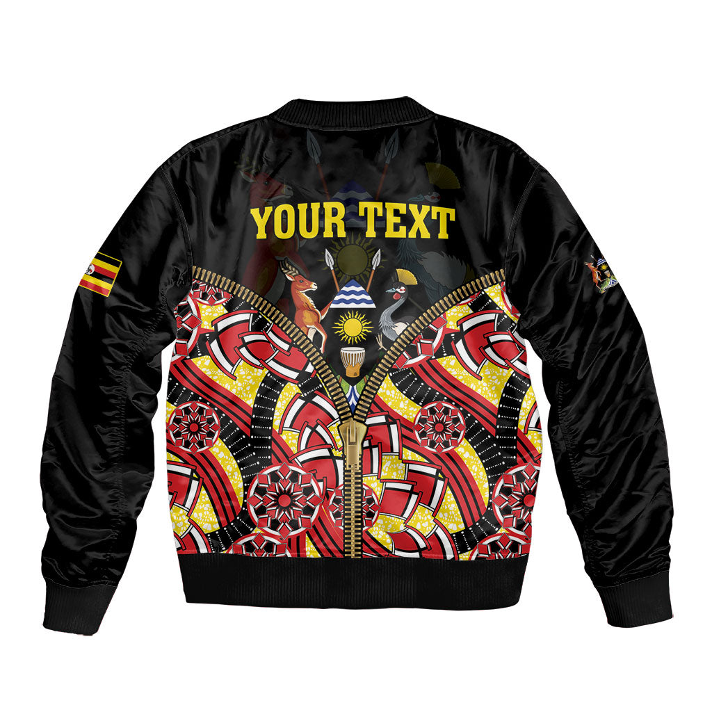 Personalised Uganda 64th Anniversary Bomber Jacket Happy Independence Day