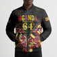 Personalised Uganda 64th Anniversary Bomber Puffer Jacket Happy Independence Day