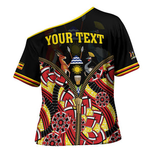 Personalised Uganda 64th Anniversary Cross Shoulder Shirt Happy Independence Day