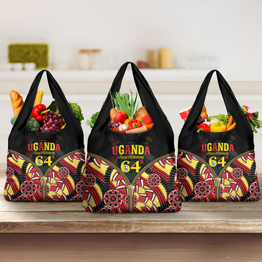Uganda 64th Anniversary Grocery Bag Happy Independence Day