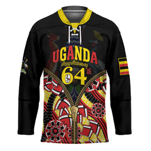 Personalised Uganda 64th Anniversary Hockey Jersey Happy Independence Day