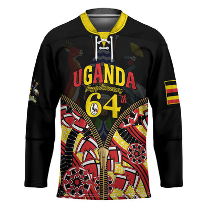 Personalised Uganda 64th Anniversary Hockey Jersey Happy Independence Day