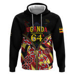 Personalised Uganda 64th Anniversary Hoodie Happy Independence Day