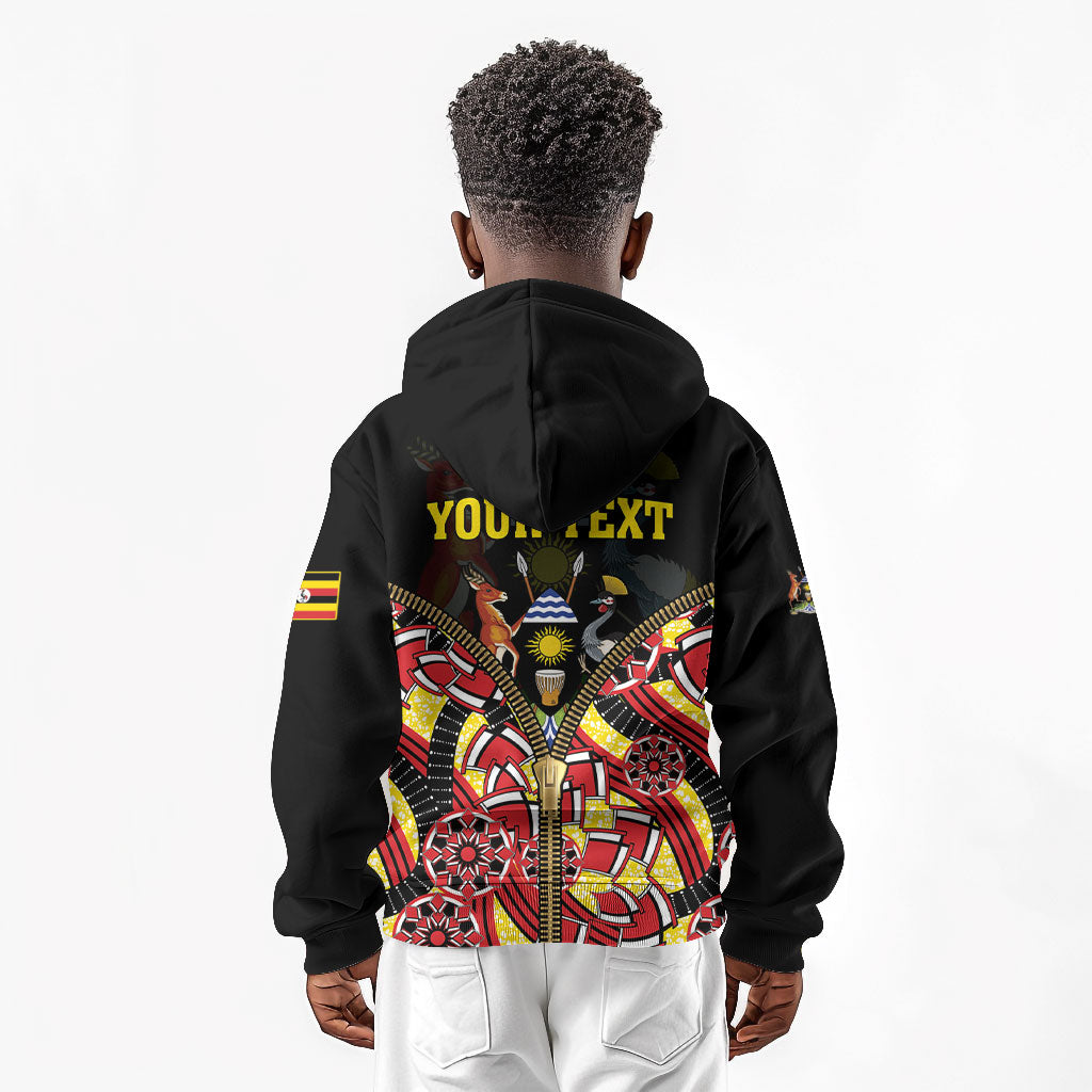 Personalised Uganda 64th Anniversary Kid Hoodie Happy Independence Day
