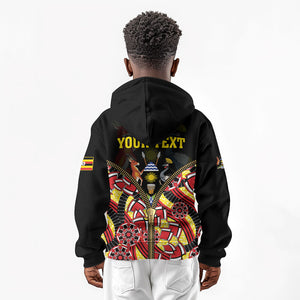 Personalised Uganda 64th Anniversary Kid Hoodie Happy Independence Day