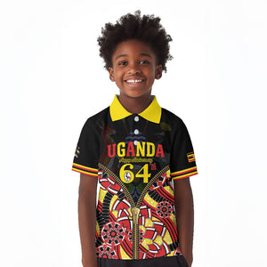 Personalised Uganda 64th Anniversary Kid Polo Shirt Happy Independence Day