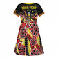 Personalised Uganda 64th Anniversary Kid Short Sleeve Dress Happy Independence Day