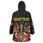 Personalised Uganda 64th Anniversary Kid Wearable Blanket Hoodie Happy Independence Day