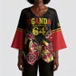 Personalised Uganda 64th Anniversary Kimono Sleeve Blouse Happy Independence Day