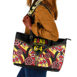 Uganda 64th Anniversary Leather Tote Bag Happy Independence Day