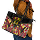 Uganda 64th Anniversary Leather Tote Bag Happy Independence Day