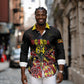 Personalised Uganda 64th Anniversary Long Sleeve Button Shirt Happy Independence Day