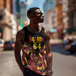 Personalised Uganda 64th Anniversary Men Tank Top Happy Independence Day