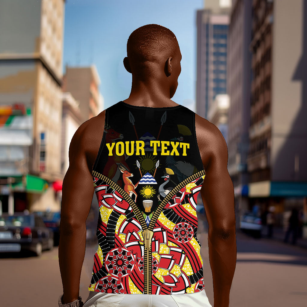 Personalised Uganda 64th Anniversary Men Tank Top Happy Independence Day