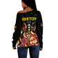 Personalised Uganda 64th Anniversary Off Shoulder Sweater Happy Independence Day