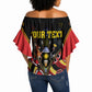 Personalised Uganda 64th Anniversary Off Shoulder Wrap Waist Top Happy Independence Day