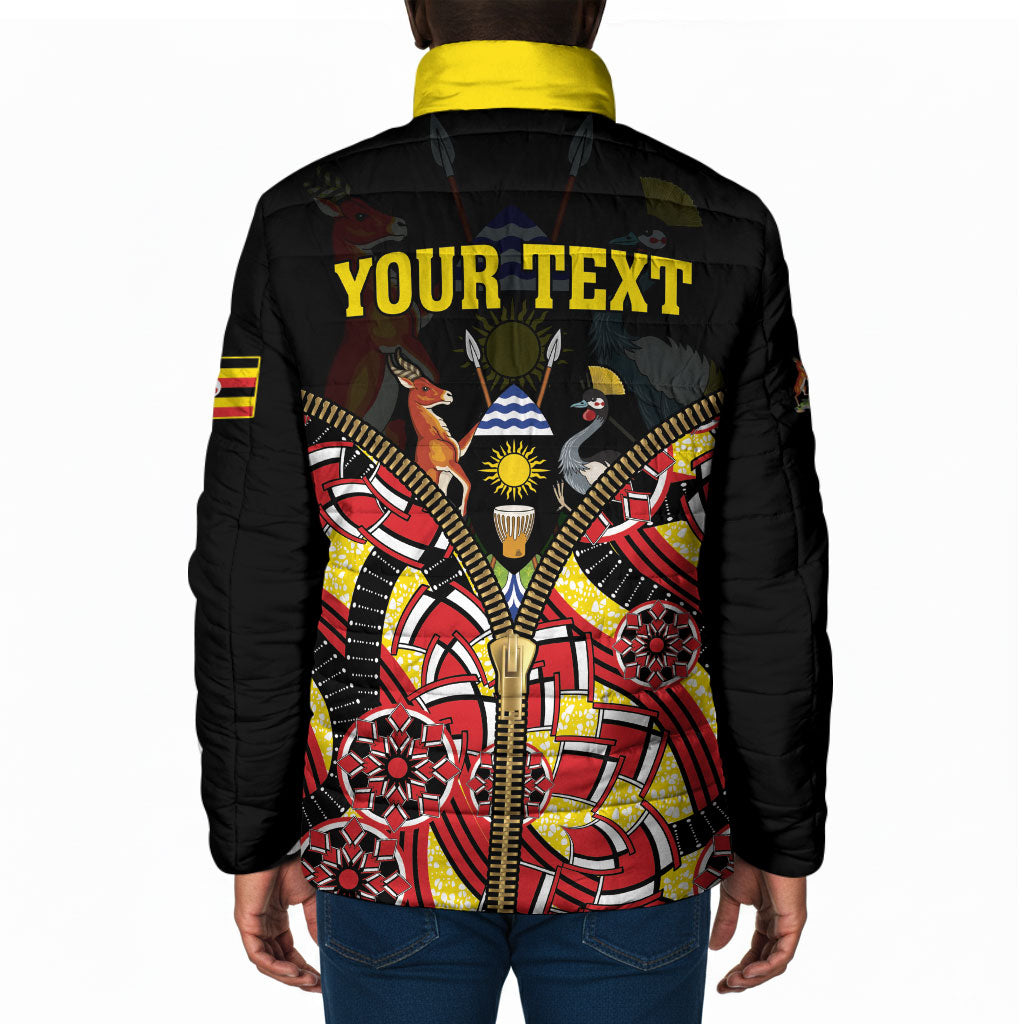 Personalised Uganda 64th Anniversary Padded Jacket Happy Independence Day