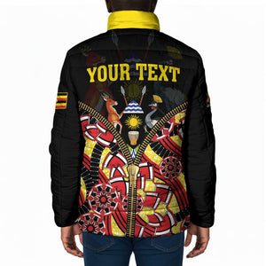 Personalised Uganda 64th Anniversary Padded Jacket Happy Independence Day