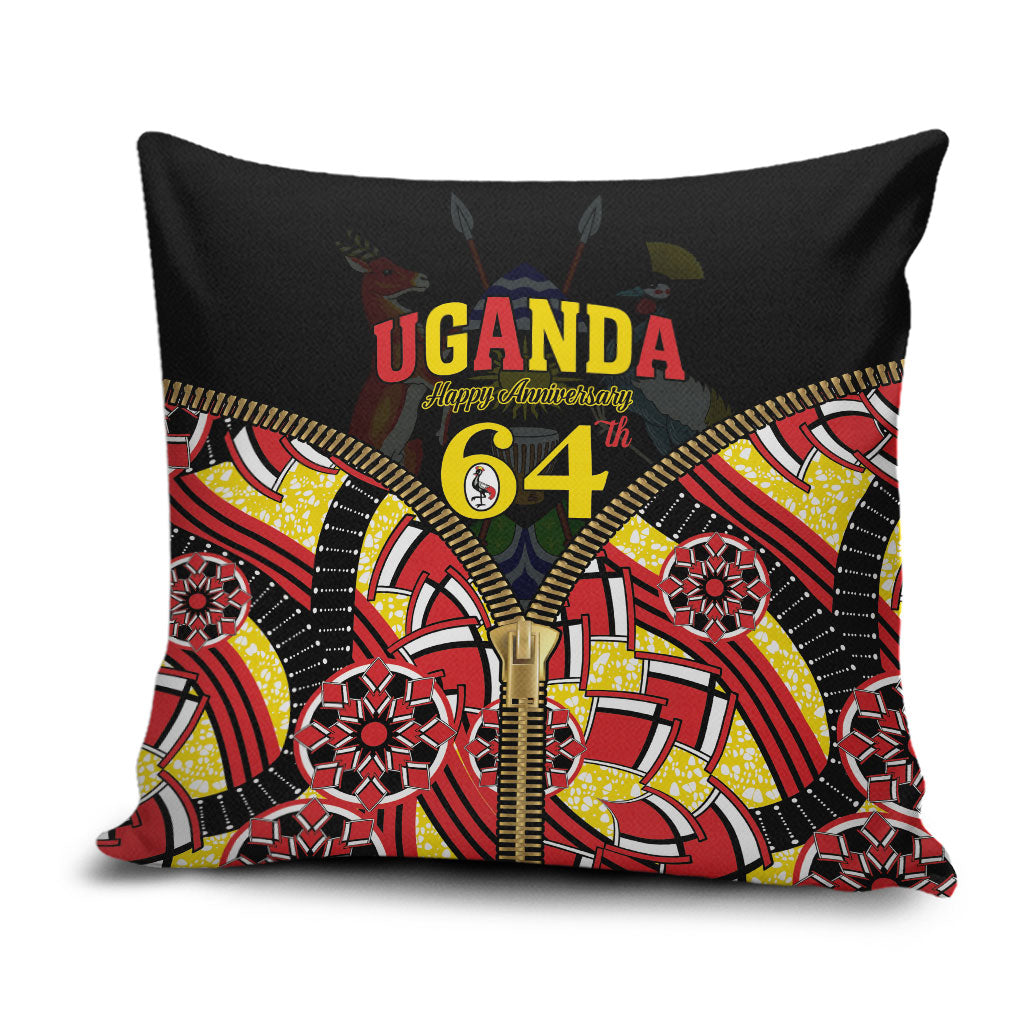 Uganda 64th Anniversary Pillow Cover Happy Independence Day