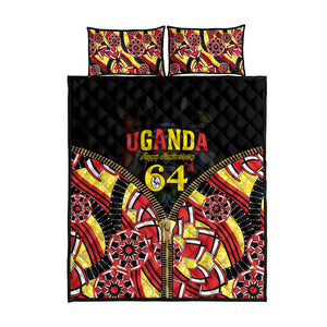 Uganda 64th Anniversary Quilt Bed Set Happy Independence Day