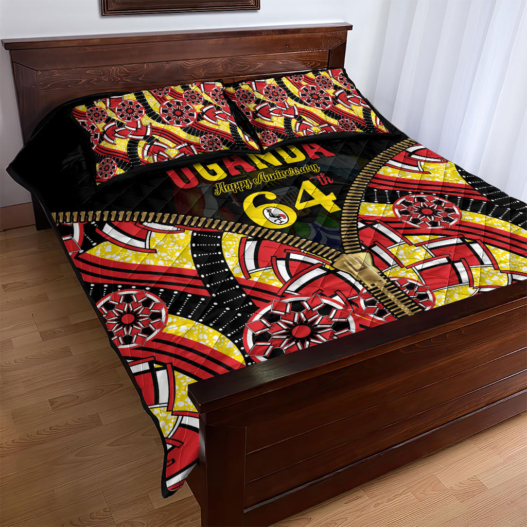 Uganda 64th Anniversary Quilt Bed Set Happy Independence Day