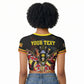 Personalised Uganda 64th Anniversary Raglan Cropped T shirt Happy Independence Day