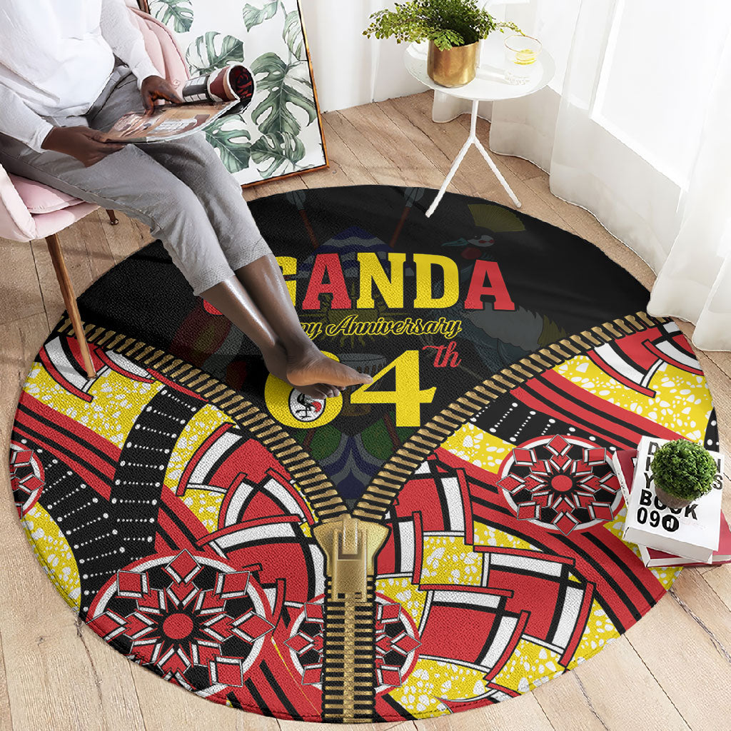 Uganda 64th Anniversary Round Carpet Happy Independence Day