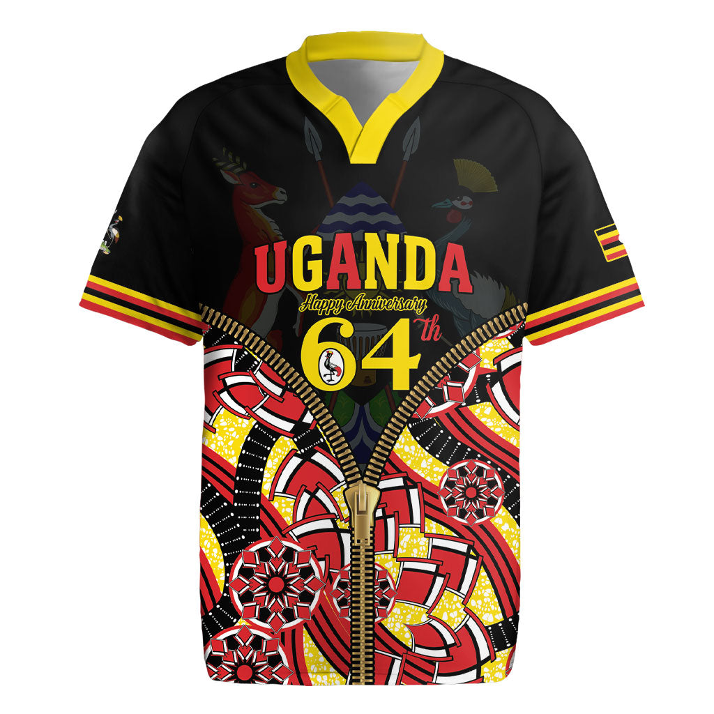 Personalised Uganda 64th Anniversary Rugby Jersey Happy Independence Day