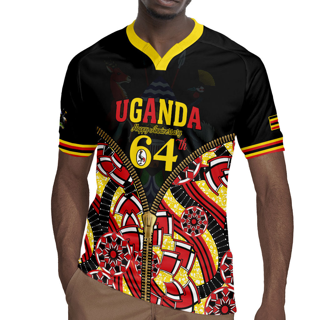 Personalised Uganda 64th Anniversary Rugby Jersey Happy Independence Day