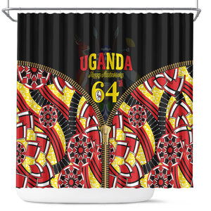 Uganda 64th Anniversary Shower Curtain Happy Independence Day