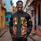 Personalised Uganda 64th Anniversary Sleeve Zip Bomber Jacket Happy Independence Day