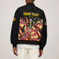 Personalised Uganda 64th Anniversary Sleeve Zip Bomber Jacket Happy Independence Day