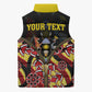 Personalised Uganda 64th Anniversary Sleeveless Puffer Jacket Happy Independence Day