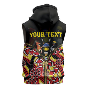 Personalised Uganda 64th Anniversary Sleeveless Zip Hoodie Happy Independence Day