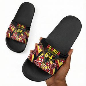 Uganda 64th Anniversary Slide Sandals Happy Independence Day