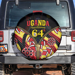 Uganda 64th Anniversary Spare Tire Cover Happy Independence Day
