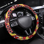 Uganda 64th Anniversary Steering Wheel Cover Happy Independence Day