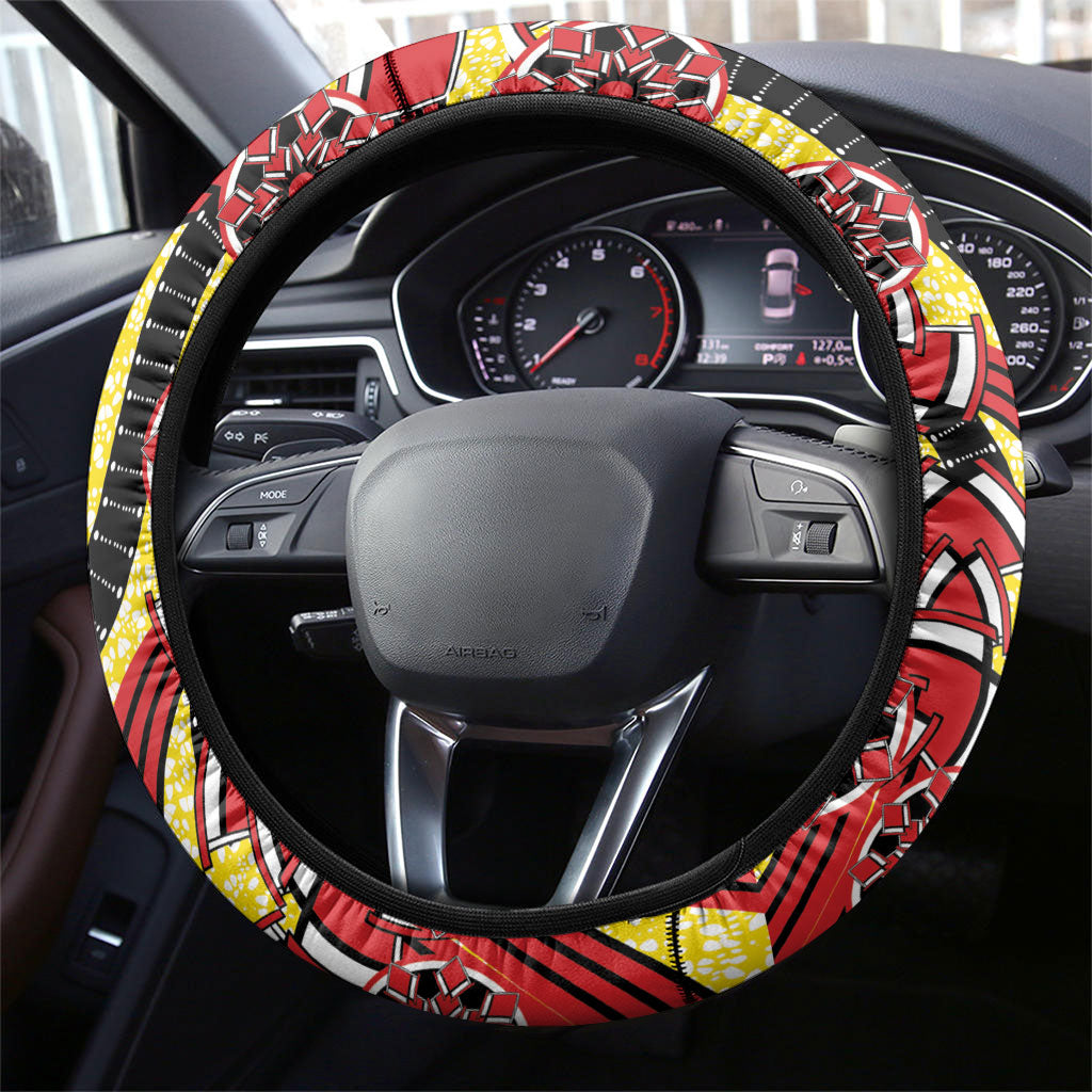 Uganda 64th Anniversary Steering Wheel Cover Happy Independence Day