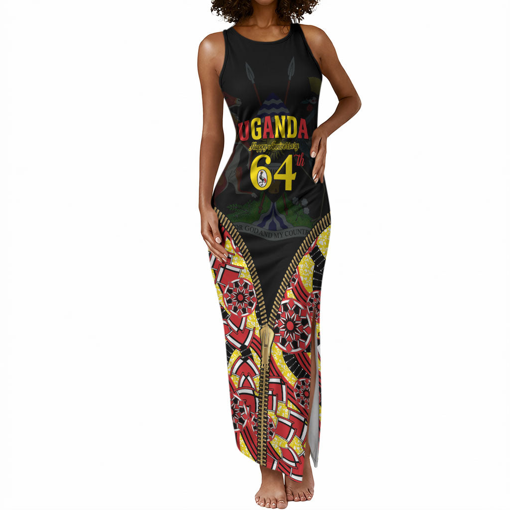 Personalised Uganda 64th Anniversary Tank Maxi Dress Happy Independence Day