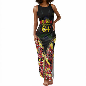 Personalised Uganda 64th Anniversary Tank Maxi Dress Happy Independence Day