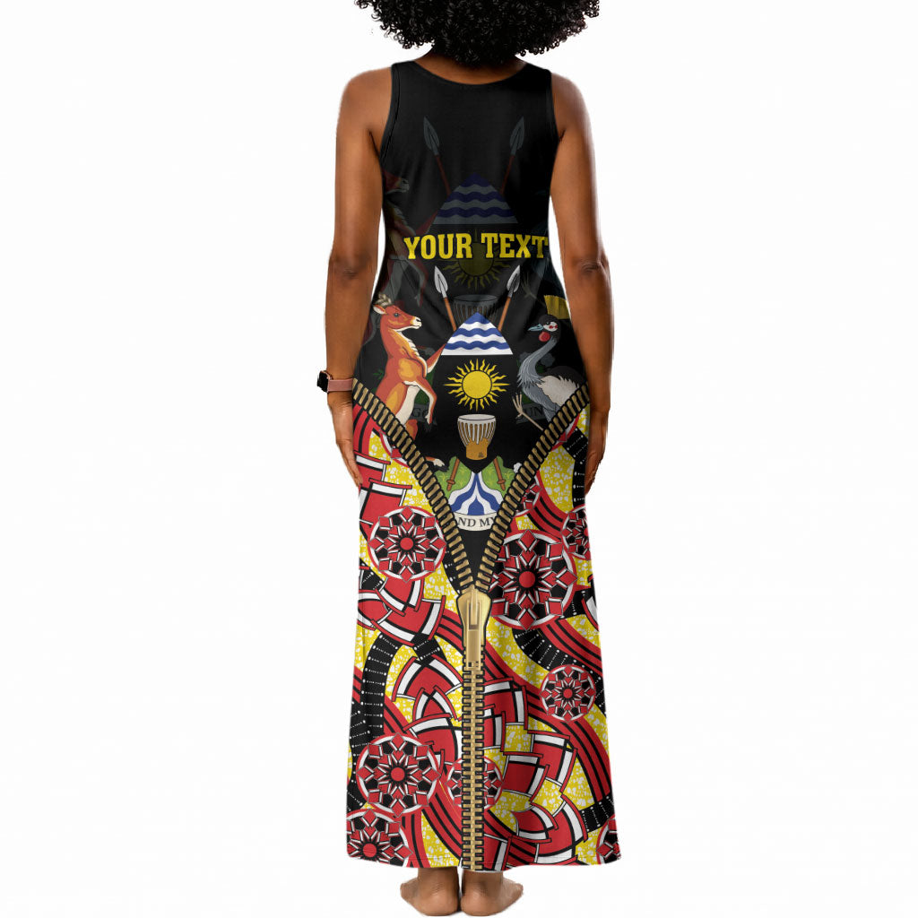 Personalised Uganda 64th Anniversary Tank Maxi Dress Happy Independence Day
