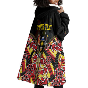 Personalised Uganda 64th Anniversary Wearable Blanket Hoodie Happy Independence Day