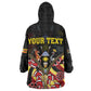 Personalised Uganda 64th Anniversary Wearable Blanket Hoodie Happy Independence Day