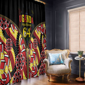 Uganda 64th Anniversary Window Curtain Happy Independence Day
