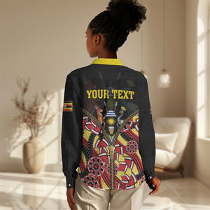 Personalised Uganda 64th Anniversary Women Casual Shirt Happy Independence Day