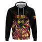 Personalised Uganda 64th Anniversary Zip Hoodie Happy Independence Day
