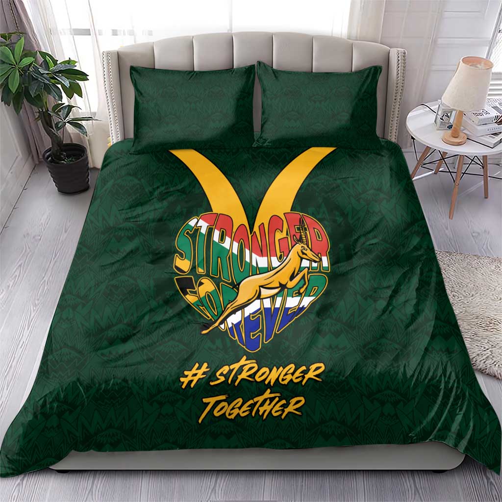 South Africa Rugby Bedding Set - Stronger Together, Stronger Forever, Bokke World Cup
