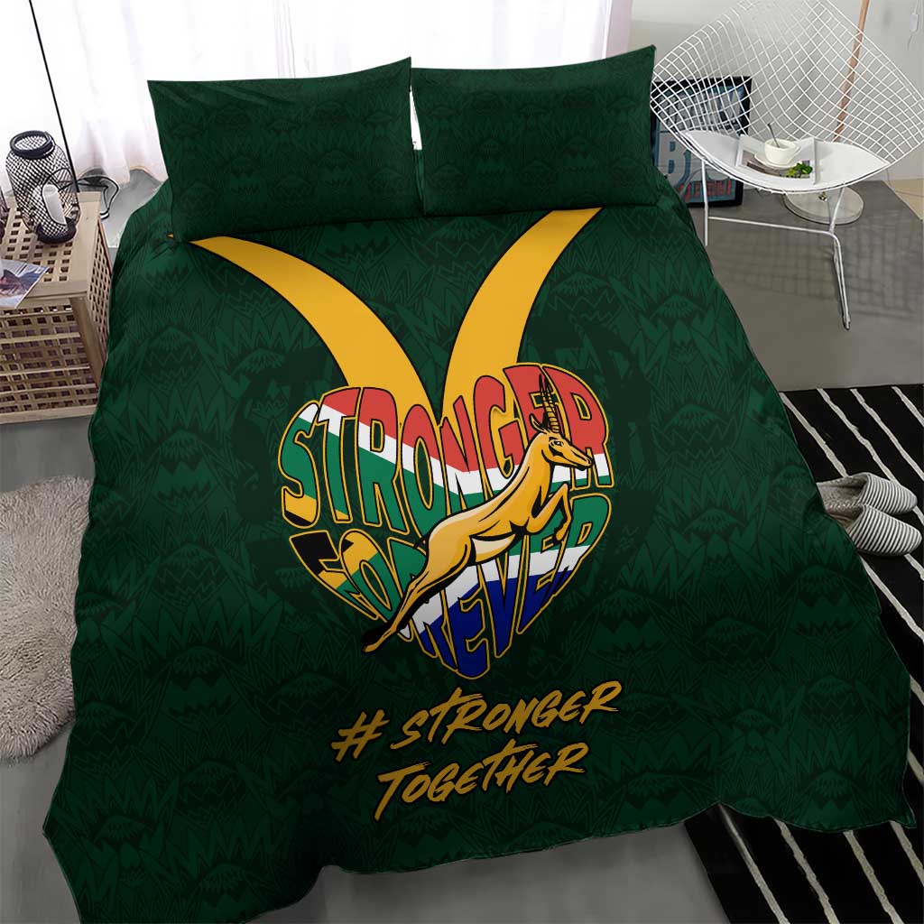 South Africa Rugby Bedding Set - Stronger Together, Stronger Forever, Bokke World Cup
